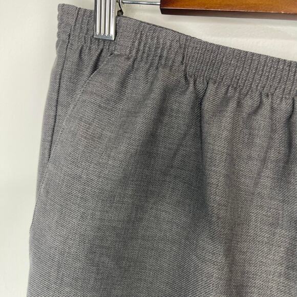 Alfred Dunner slacks pants trousers women's 12 GRAY elastic waist pull on slash - Picture 2 of 14
